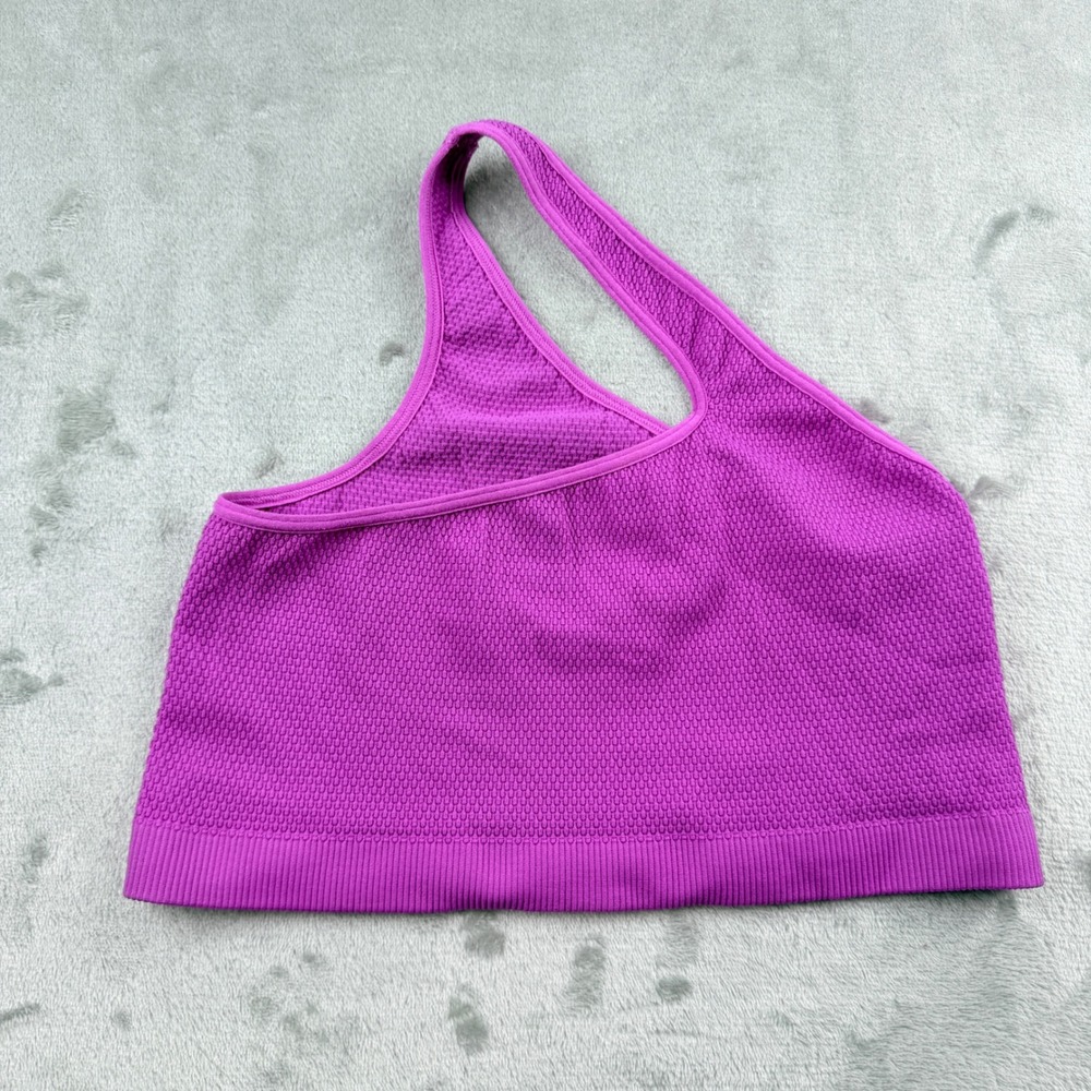 Out From Under One Shoulder Seamless Crop Top Purple Women's M/L